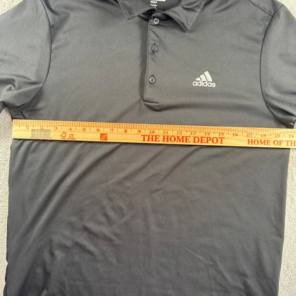 Adidas Golf Men Medium Black Short Sleeve Performance Polo Shirt RN88387 CA40312